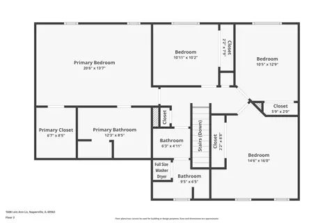 Floorplan - 1608 Lois Ann Ln, Naperville, IL 60563 photo 2 of 3