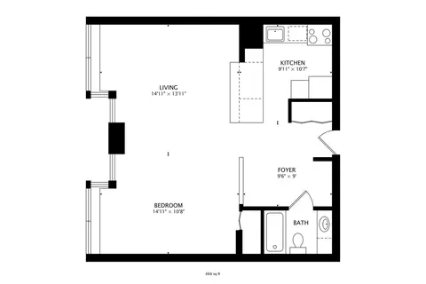 Floorplan - 30 E Huron St #4008, Chicago, IL 60611 photo 1 of 1