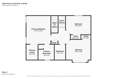 Floorplan - 1656 Penny Ln, Bartlett, IL 60103 photo 2 of 4