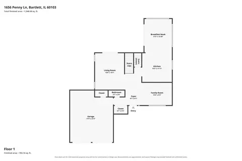 Floorplan - 1656 Penny Ln, Bartlett, IL 60103 photo 3 of 4