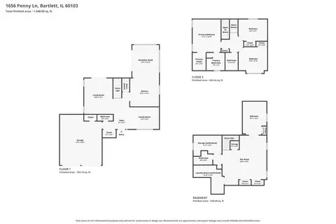 Floorplan - 1656 Penny Ln, Bartlett, IL 60103 photo 1 of 4