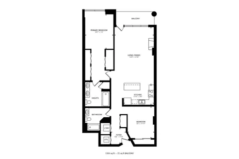 Floorplan - 1200 W Monroe St #603, Chicago, IL 60607 photo 2 of 2