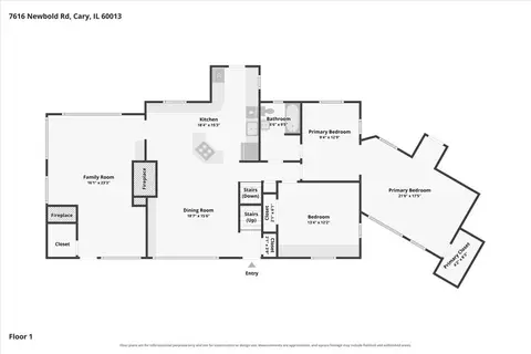 Floorplan - 7616 Newbold Rd, Cary, IL 60013 photo 1 of 4