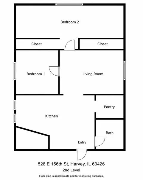 Floorplan - 528 E 156th St, Harvey, IL 60426 photo 2 of 3