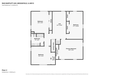 Floorplan - 9043 Bartlett Ave, Brookfield, IL 60513 photo 3 of 4