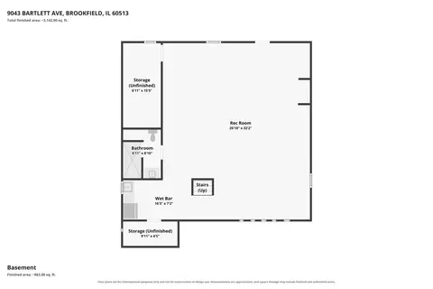 Floorplan - 9043 Bartlett Ave, Brookfield, IL 60513 photo 4 of 4