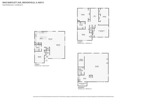 Floorplan - 9043 Bartlett Ave, Brookfield, IL 60513 photo 1 of 4