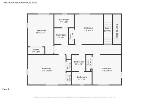 Floorplan - 1325 E Lake Ave, Glenview, IL 60025 photo 7 of 9