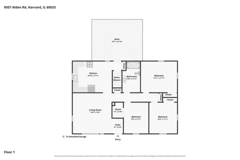 Floorplan - 9507 Alden Rd, Harvard, IL 60033 photo 2 of 4