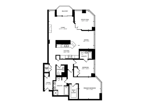 Floorplan - 21 E Huron St #1802, Chicago, IL 60611 photo 1 of 1