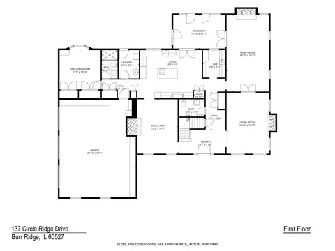 Floorplan - 137 Circle Ridge Dr, Burr Ridge, IL 60527 photo 1 of 3