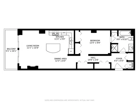 Floorplan - 111 S Morgan St #501, Chicago, IL 60607 photo 1 of 1