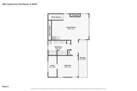 Floorplan - 490 S Lyman Ave, Des Plaines, IL 60016 photo 3 of 3