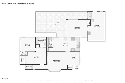 Floorplan - 490 S Lyman Ave, Des Plaines, IL 60016 photo 2 of 3