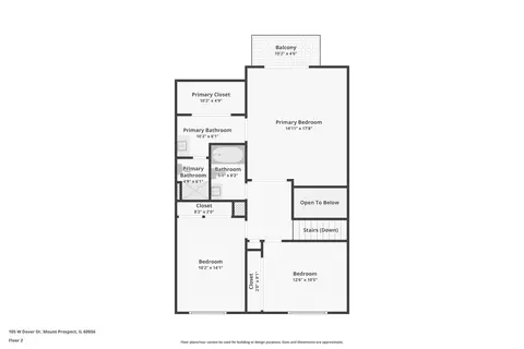 Floorplan - 105 W Dover Dr, Mount Prospect, IL 60056 photo 2 of 3