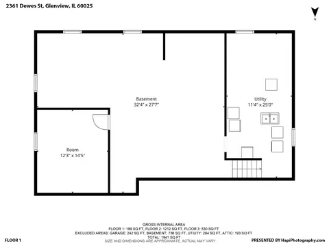 Floorplan - 2361 Dewes St, Glenview, IL 60025 photo 1 of 3