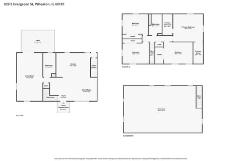 Floorplan - 829 Evergreen St, Wheaton, IL 60187 photo 4 of 4