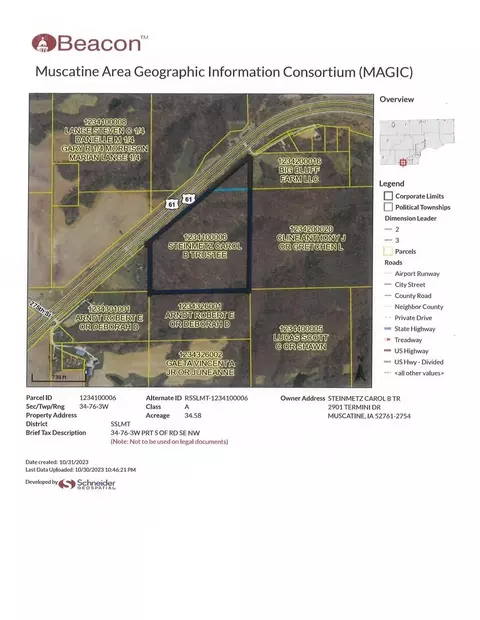 37 3 Acres Highway 61 S Hwy, Letts, IA 52754