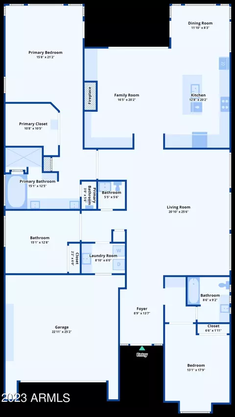 Floorplan - 3034 E Squaw Peak Cir, Phoenix, AZ 85016 photo 1 of 1