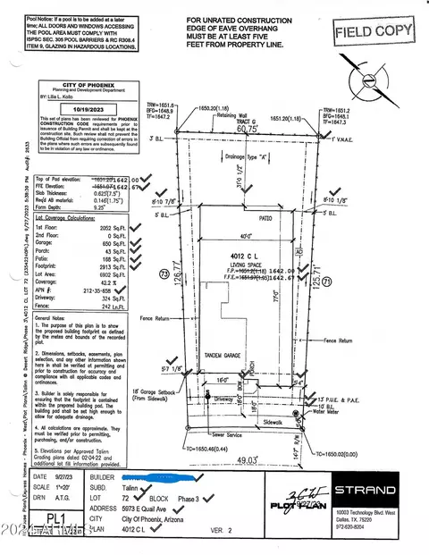 Floorplan - 5973 E Quail Ave, Phoenix, AZ 85054 photo 2 of 2