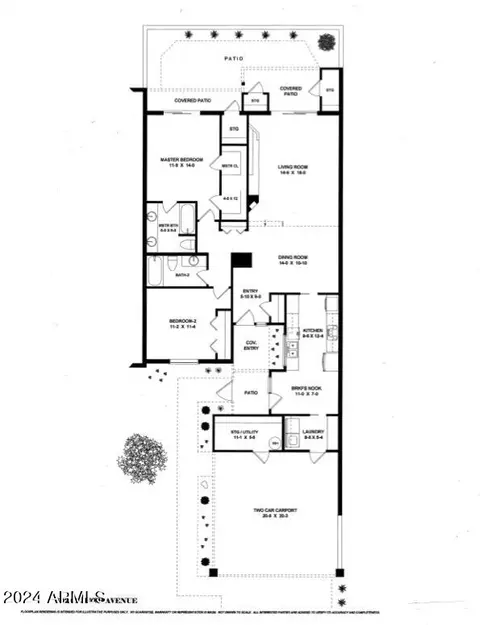 Floorplan - 6024 N 10th Ave, Phoenix, AZ 85013 photo 2 of 2