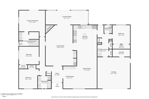 Floorplan - 6802 N 22nd Pl, Phoenix, AZ 85016 photo 1 of 1