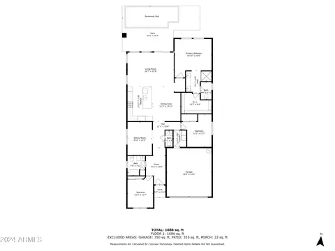 Floorplan - 3878 E Harrison St, Gilbert, AZ 85295 photo 1 of 1