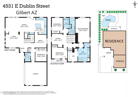Floorplan - 4531 E Dublin St, Gilbert, AZ 85295 photo 1 of 1