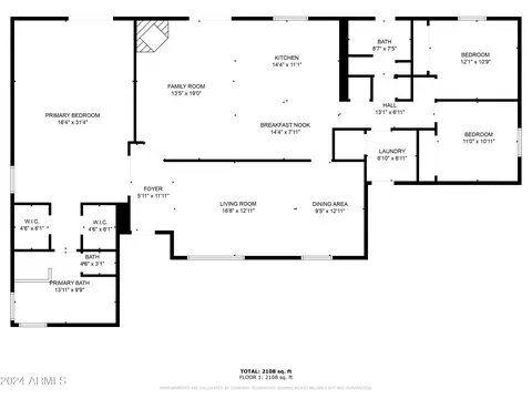 Floorplan - 2646 E Sierra St, Phoenix, AZ 85028 photo 1 of 1