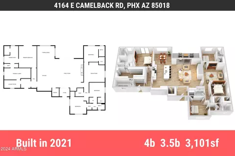 Floorplan - 4164 E Camelback Rd, Phoenix, AZ 85018 photo 1 of 1