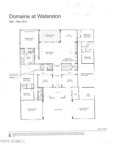 Floorplan - 1338 E Crescent Way, Gilbert, AZ 85298 photo 1 of 1