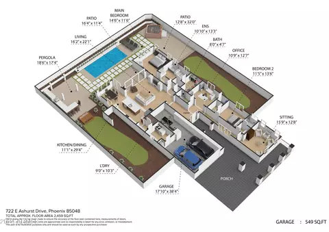 Floorplan - 722 E Ashurst Dr, Phoenix, AZ 85048 photo 1 of 2