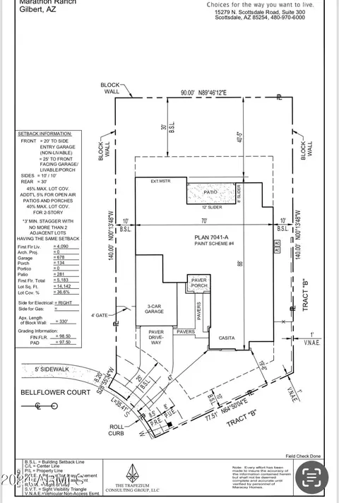 Floorplan - 1990 E Bellflower Ct, Gilbert, AZ 85298 photo 1 of 2
