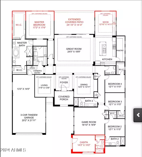 Floorplan - 1990 E Bellflower Ct, Gilbert, AZ 85298 photo 2 of 2