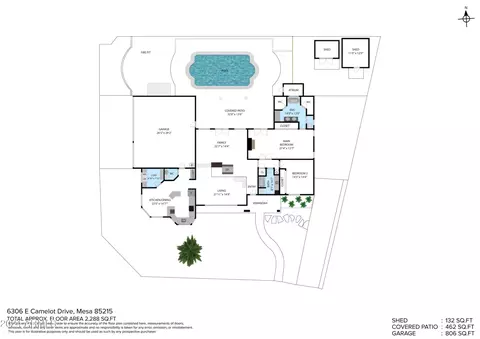 Floorplan - 6306 E Camelot Dr, Mesa, AZ 85215 photo 2 of 2
