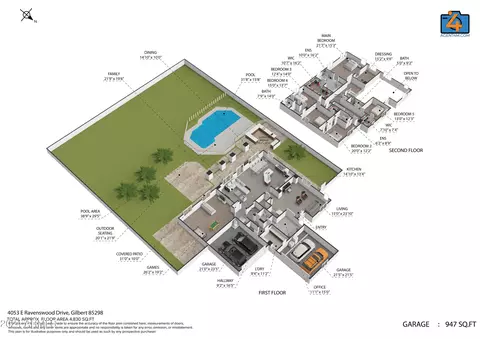 Floorplan - 4053 E Ravenswood Dr, Gilbert, AZ 85298 photo 1 of 2