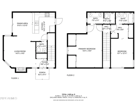 Floorplan - 1124 E Rose Ln #8, Phoenix, AZ 85014 photo 1 of 1