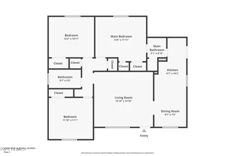 Floorplan - 7318 N 20th Dr, Phoenix, AZ 85021 photo 1 of 1