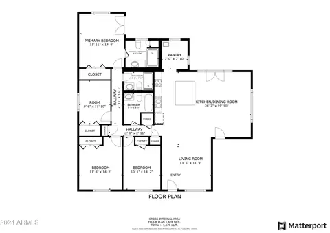 Floorplan - 1666 E Bishop Dr, Tempe, AZ 85282 photo 1 of 1