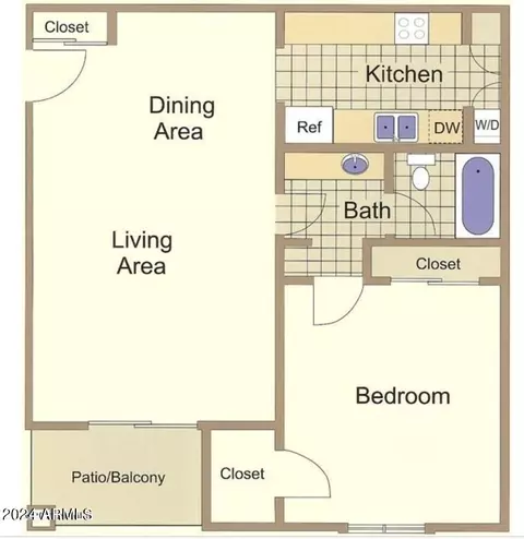 Floorplan - 3825 E Camelback Rd #124, Phoenix, AZ 85018 photo 1 of 1