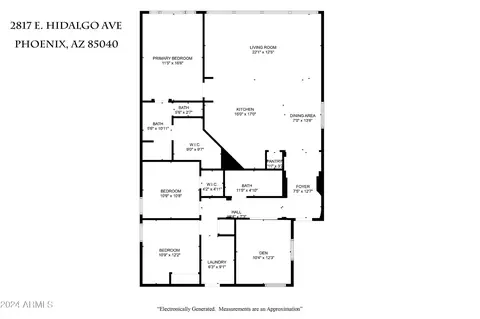 Floorplan - 2817 E Hidalgo Ave, Phoenix, AZ 85040 photo 1 of 1