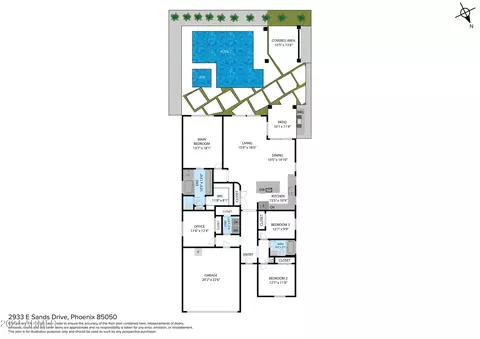 Floorplan - 2933 E Sands Dr, Phoenix, AZ 85050 photo 2 of 2