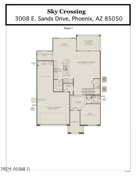 Floorplan - 3008 E Sands Dr, Phoenix, AZ 85050 photo 1 of 2
