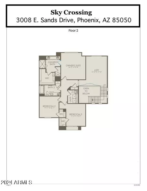 Floorplan - 3008 E Sands Dr, Phoenix, AZ 85050 photo 2 of 2