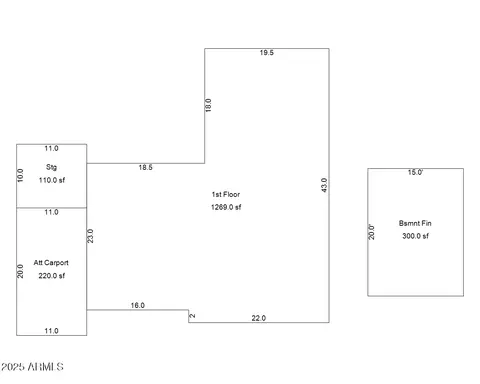 Floorplan - 634 S Pasadena --, Mesa, AZ 85210 photo 1 of 1