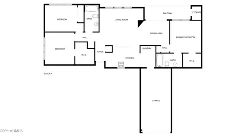 Floorplan - 2134 E Broadway Rd #1019, Tempe, AZ 85282 photo 1 of 1