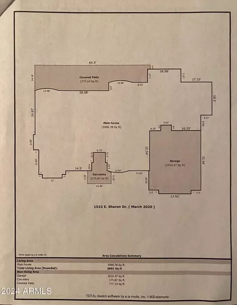 Floorplan - 1532 E Sharon Dr, Phoenix, AZ 85022 photo 2 of 2