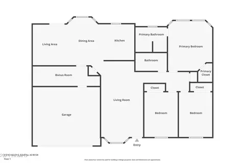Floorplan - 816 W Hess Ave, Coolidge, AZ 85128 photo 1 of 1
