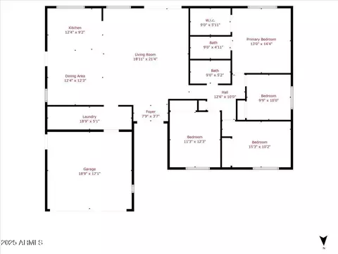 Floorplan - 2409 E Hampton Ave, Mesa, AZ 85204 photo 2 of 2