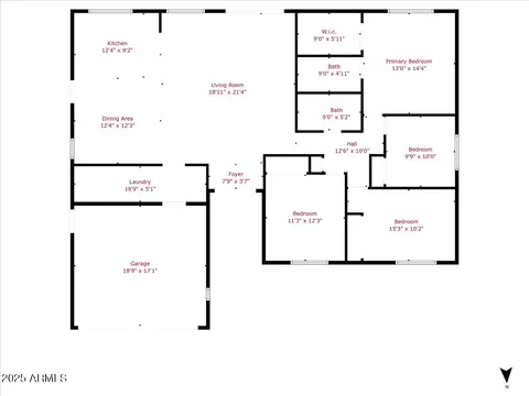 Floorplan - 2409 E Hampton Ave, Mesa, AZ 85204 photo 1 of 2